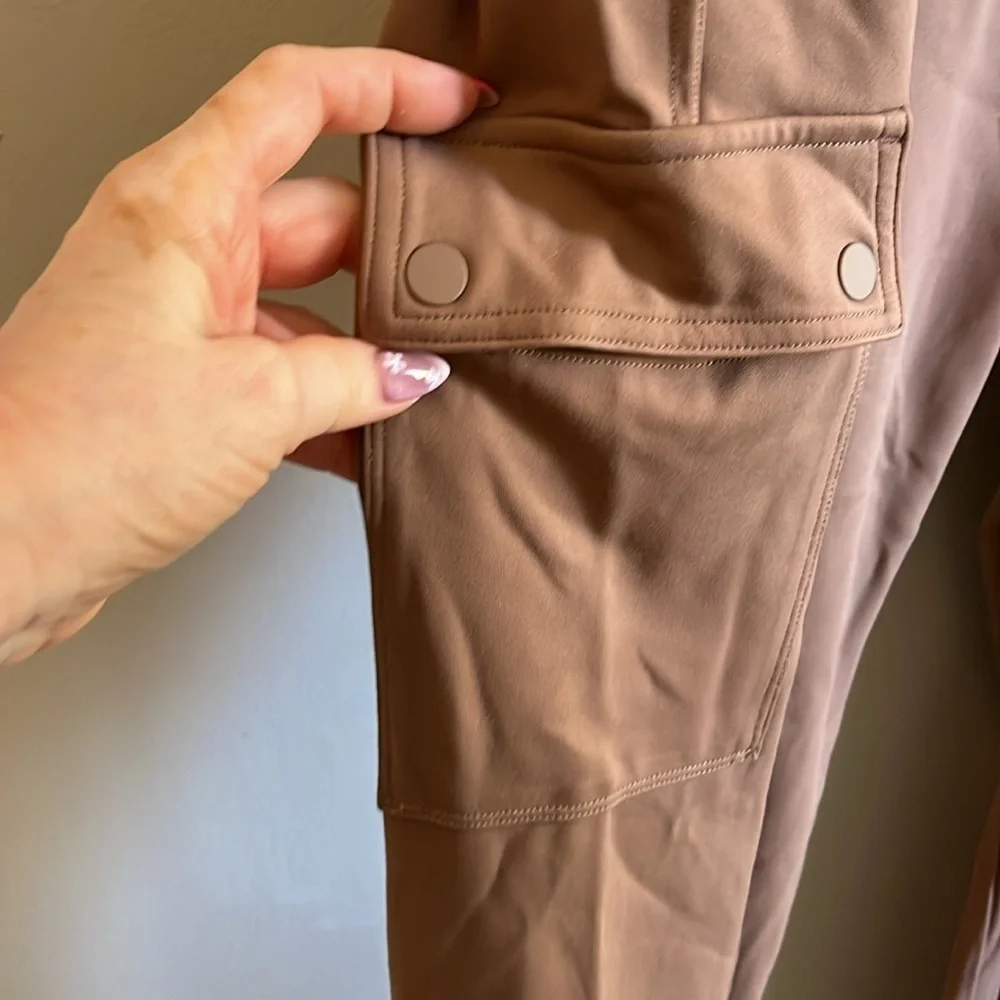 Athleta Delancey Straight Cargo Pants Rustic Beige Size XL